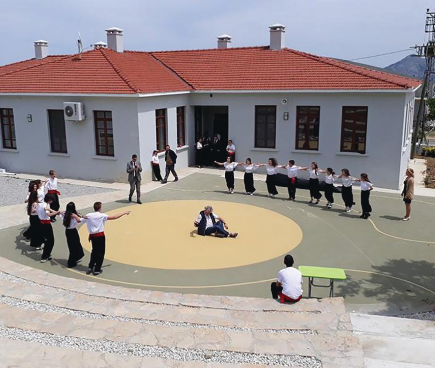 Building and courtyard