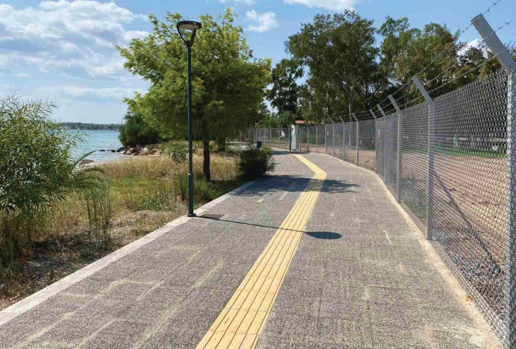 Construction of a coastal pedestrian zone inside the Artillery School Camp at Nea Peramos