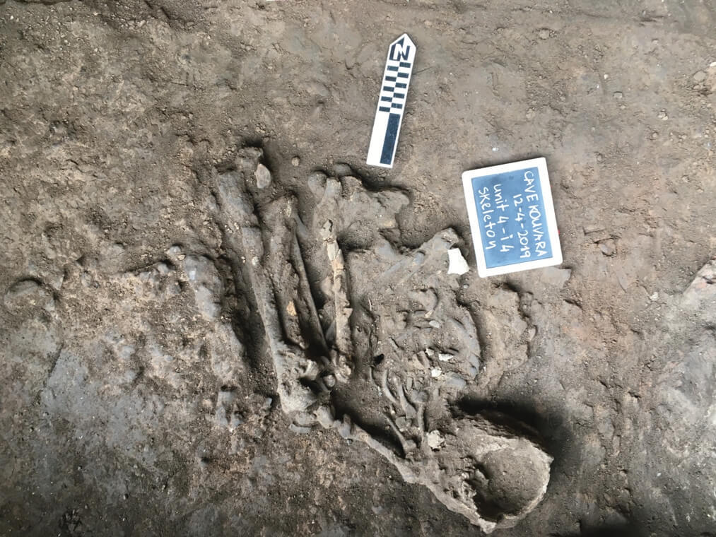 Mesolithic burial of a woman.