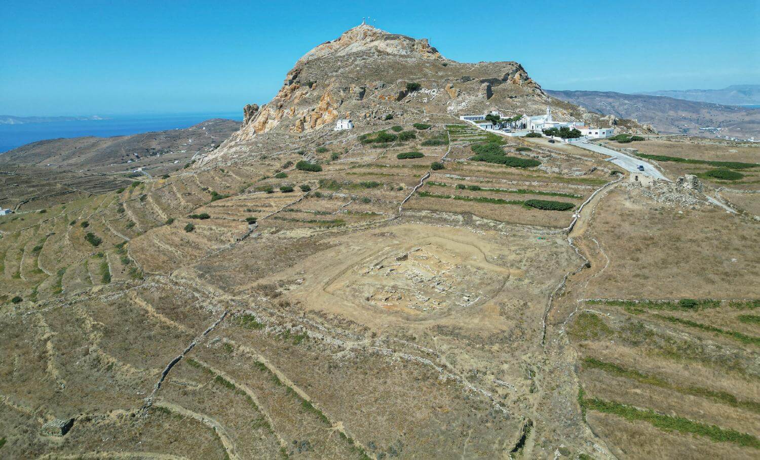 Aerial photograph of the classical period cemetery.