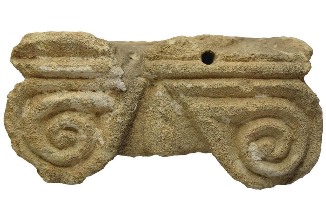 Architectural elements from the excavation of the basilica.